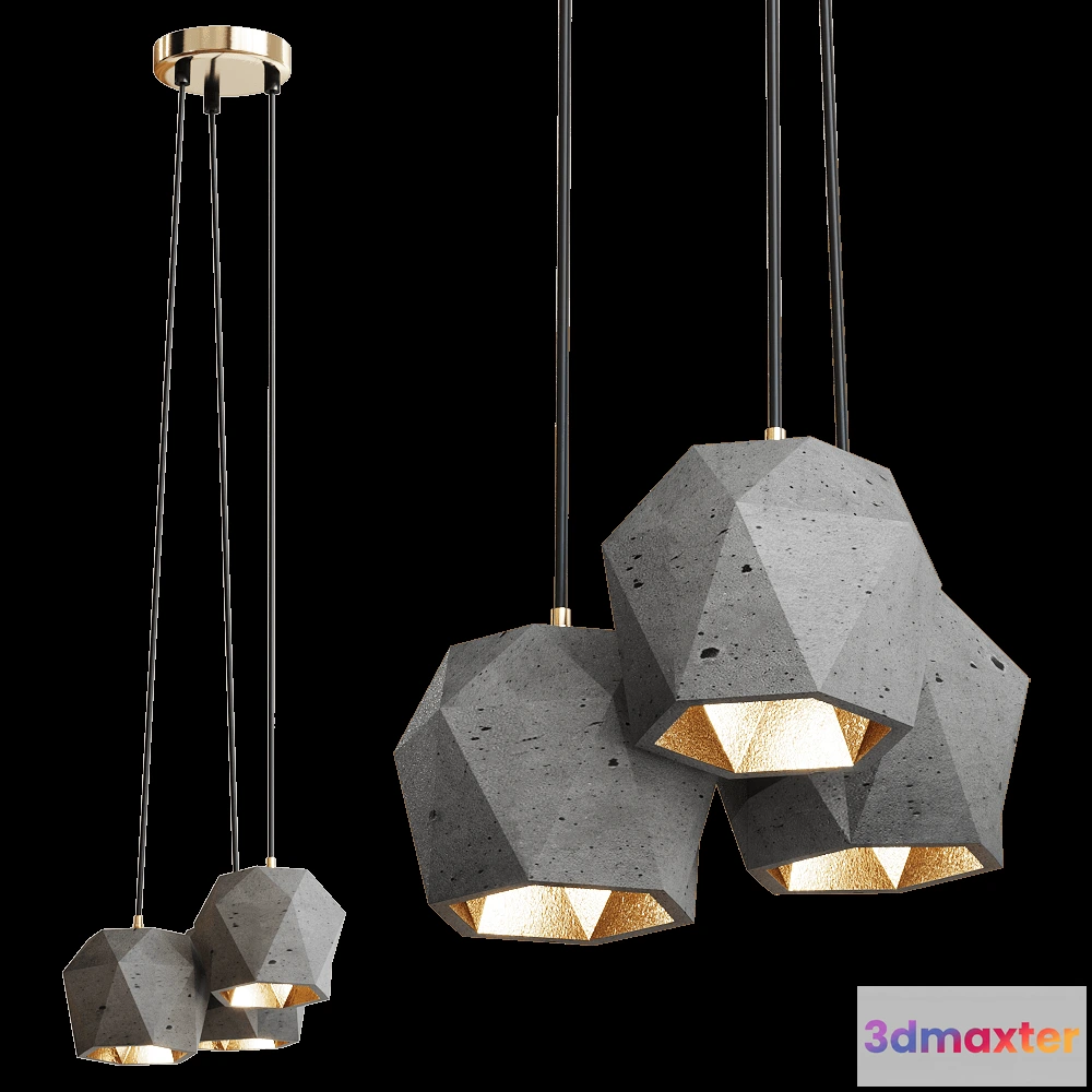 1648542 - GANTlights - [T2]bundle Pendant light triangle 3D Max