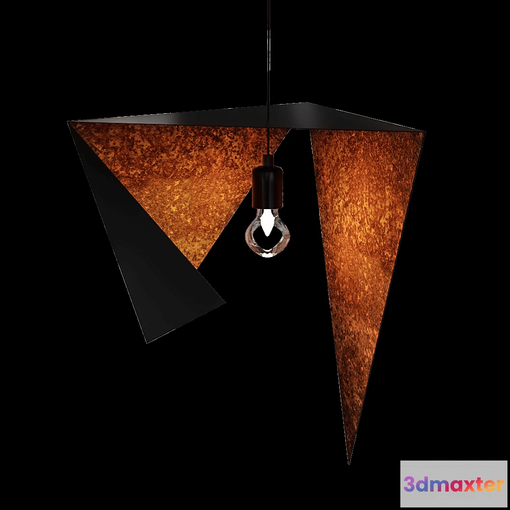1648654 - Gie El  - Pendant lamp Duo Bird I black-rusty LGH0640 3D Max