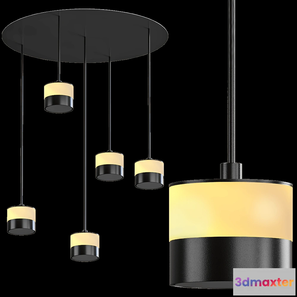 1648790 - Heatsail - Pendant lamp GLOW with round ceiling rose 3D Max