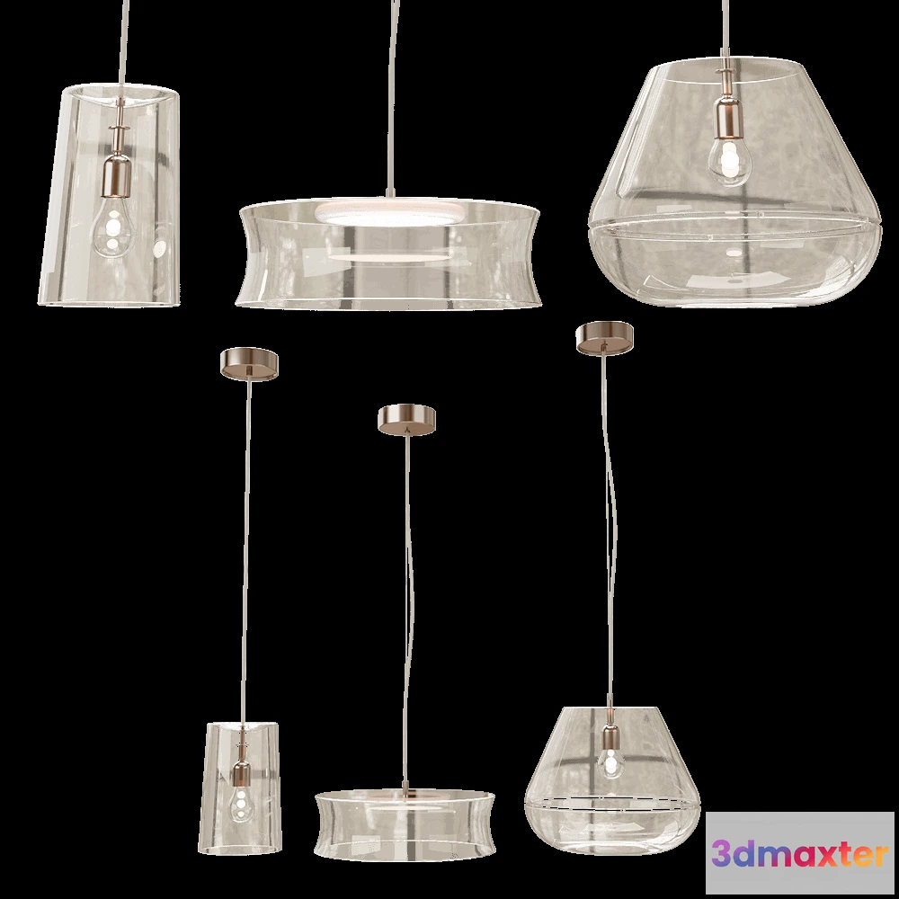 1648858 - HIND RABII - Ceiling lamp 3 x 3 x 3 Glass 3D Max