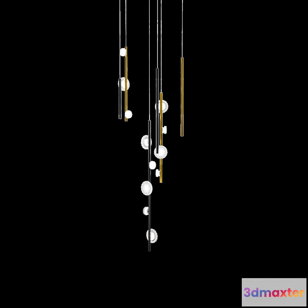1648906 - IDL Italian Design Lighting - Pendant lamp Flower Miu 655 3D Max