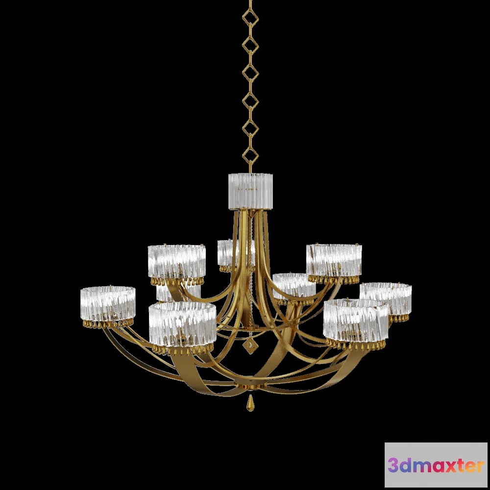 1648916 - IDL Italian Design Lighting - Chandelier Crystal Blade 512 6+3 3D Max