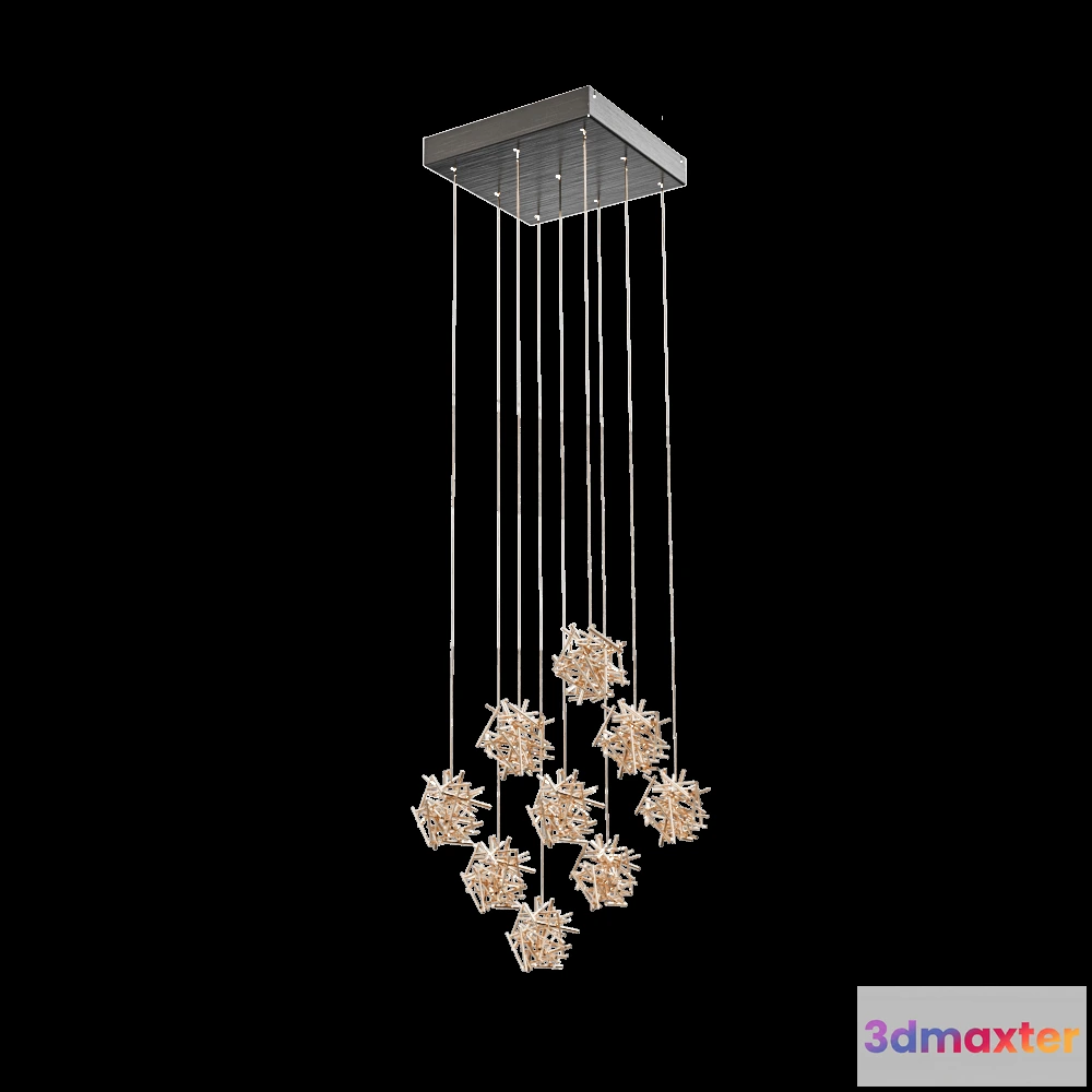 1648922 - IDL Italian Design Lighting - Chandelier Stardust Suspension 6109 3D Max