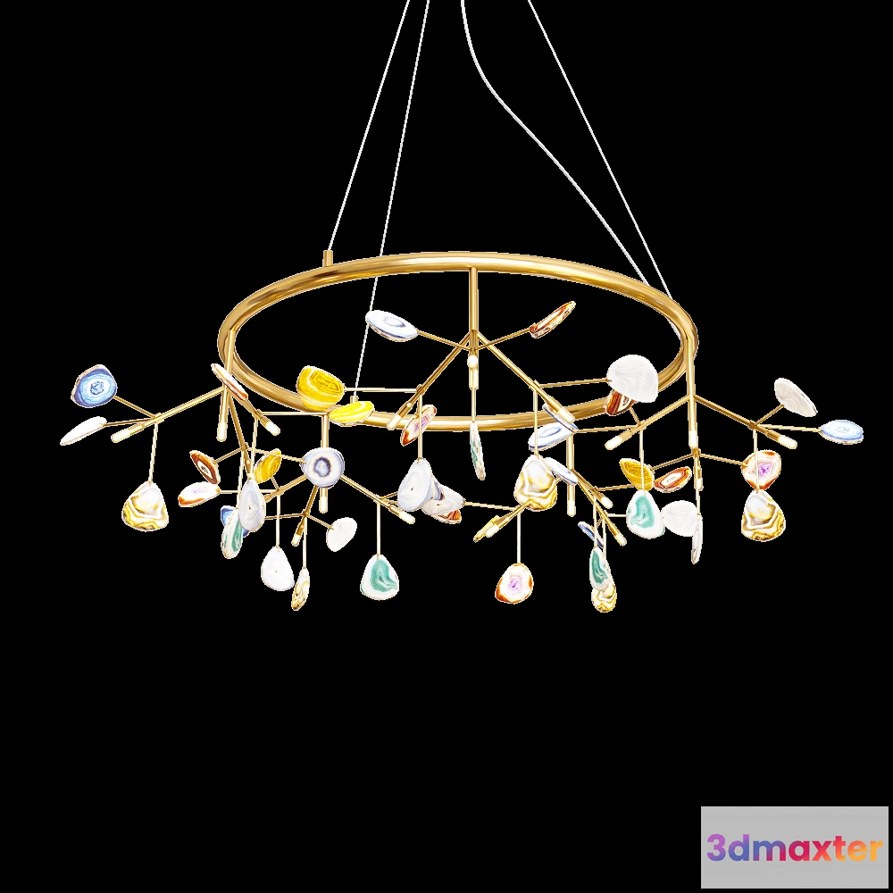1649304 - Kink light - Pendant lamp Yumis gold 07523-20a 3D Max