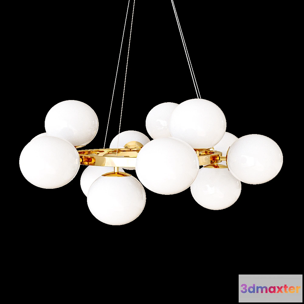 1649308 - Kink light - Pendant lamp Sida gold 3D Max