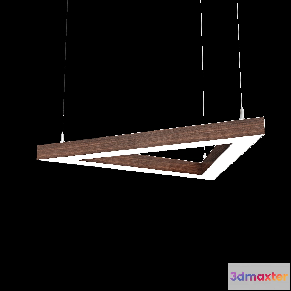 1649520 - Ledalen - Pendant lamp Wood triangolo 3D Max