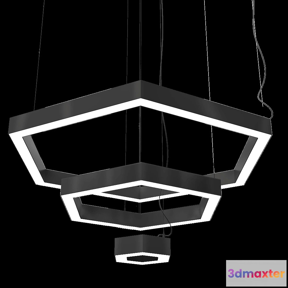1649568 - Ledalen - Pendant lamp Hexagon trio 3D Max