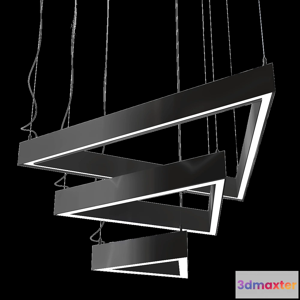 1649606 - Ledalen - Pendant lamp Triangolo trio 3D Max
