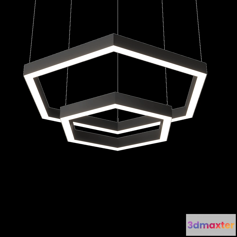 1649684 - Ledalen - Pendant lamp Hexagon duo 3D Max