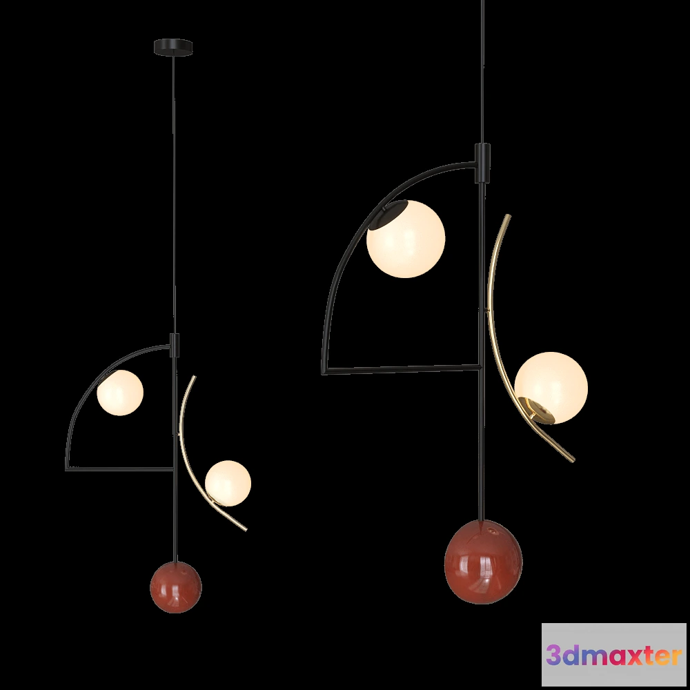 1650008 - Mambo Unlimited Ideas - Ceiling lamp Helio Suspension III 3D Max