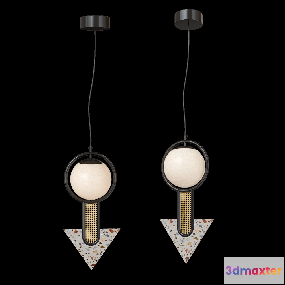 1650052 - Mambo Unlimited Ideas - Pendant lamp Frame II triangular 3D Max