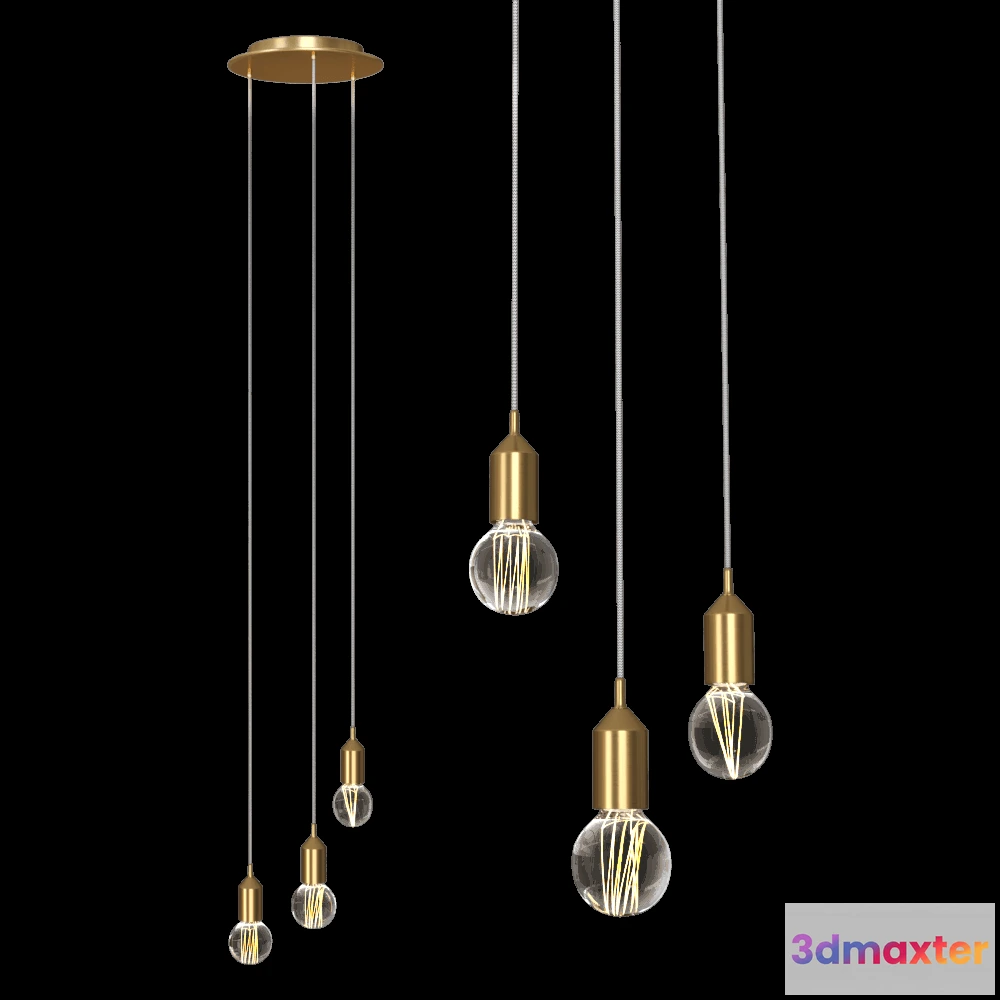 1650450 - Markslojd - Pendant lamp BRONX Bronze 3L 3D Max