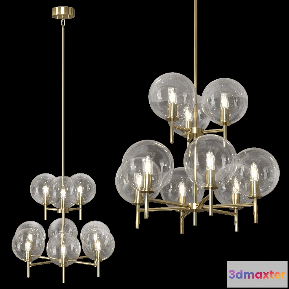 1650468 - Markslojd - Pendant lamp CROWN 9L 3D Max