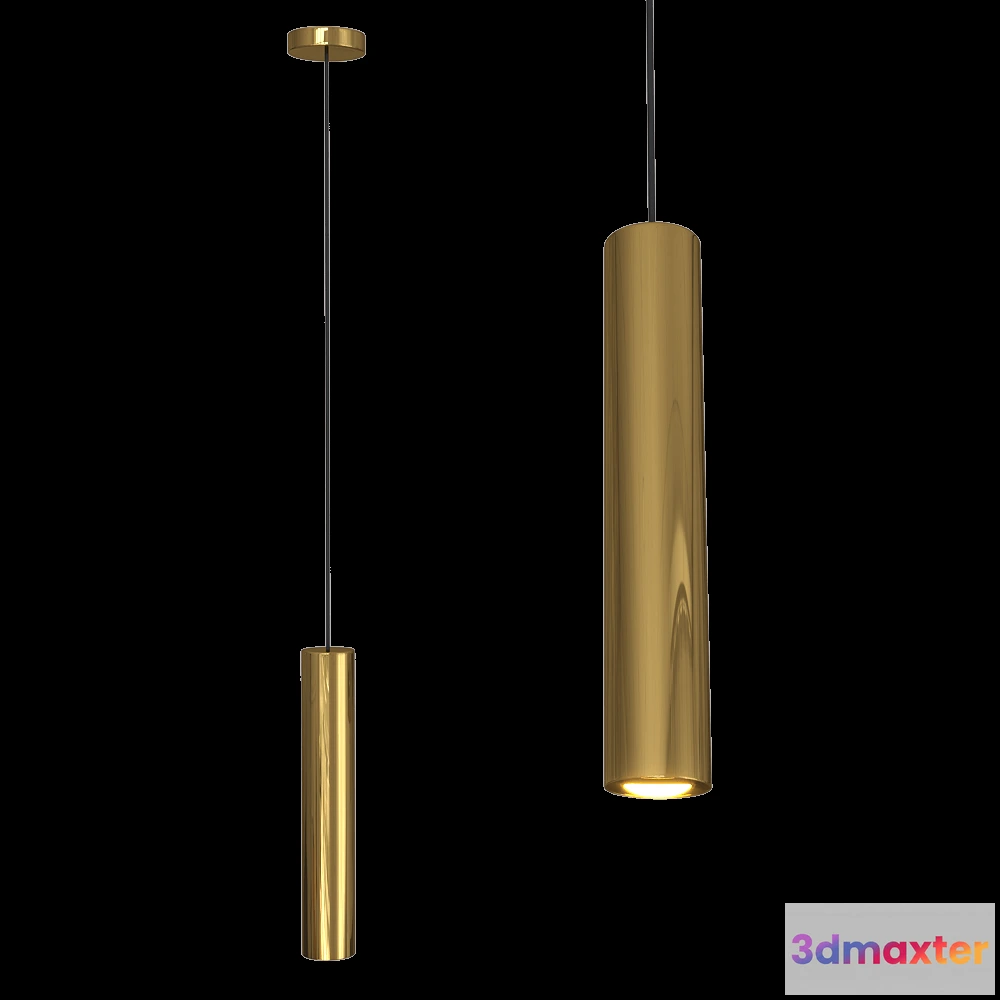 1650470 - Markslojd - Pendant lamp RUBEN GOLD 1L 3D Max