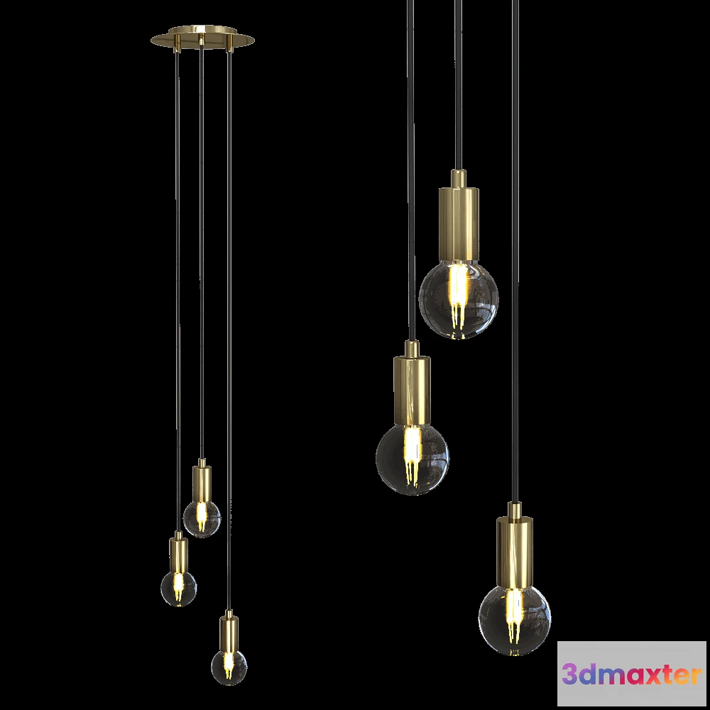 1650488 - Markslojd - Pendant lamp Sky Brass 3D Max