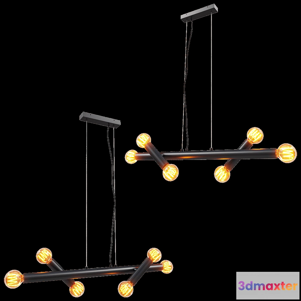 1650572 - Maxlight - Pendant lamp Hawk black wide 3D Max