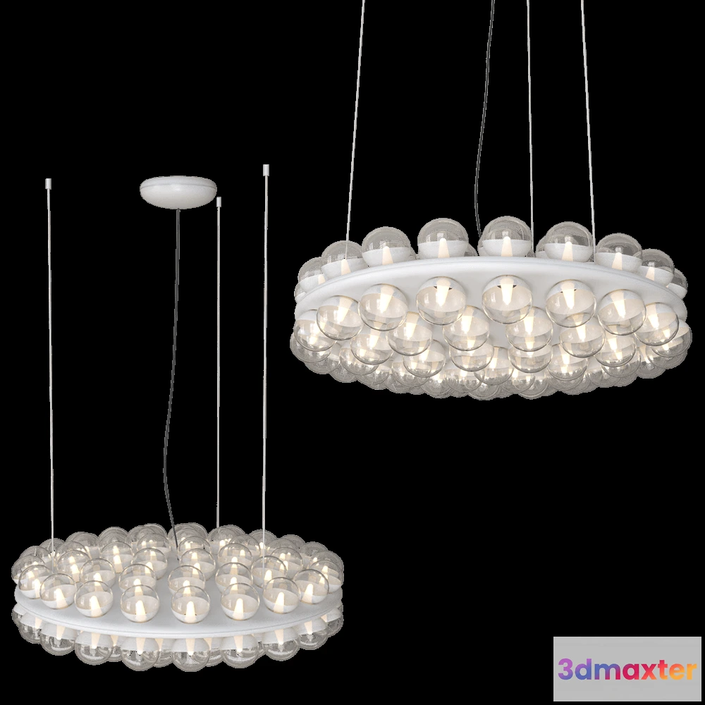 1651048 - Moooi  - Chandelier Prop Round Double LED Suspension 3D Max