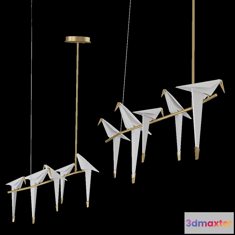 1651072 - Moooi  - Chandelier Heracleum Perch Light Branch 3D Max