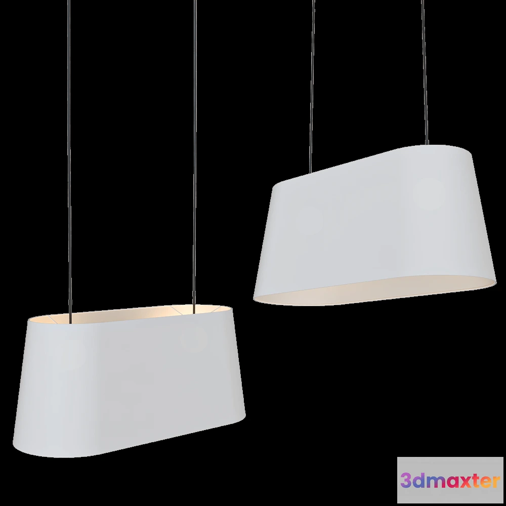 1651088 - Moooi  - Pendant lamp Oval Light 3D Max