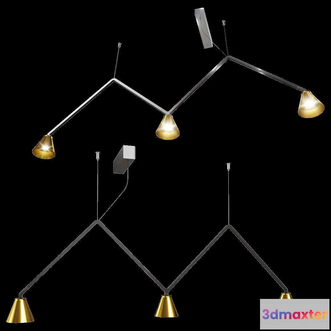 1651192 - Nemo Lighting - Pendant lamp Dabliu 3D Max