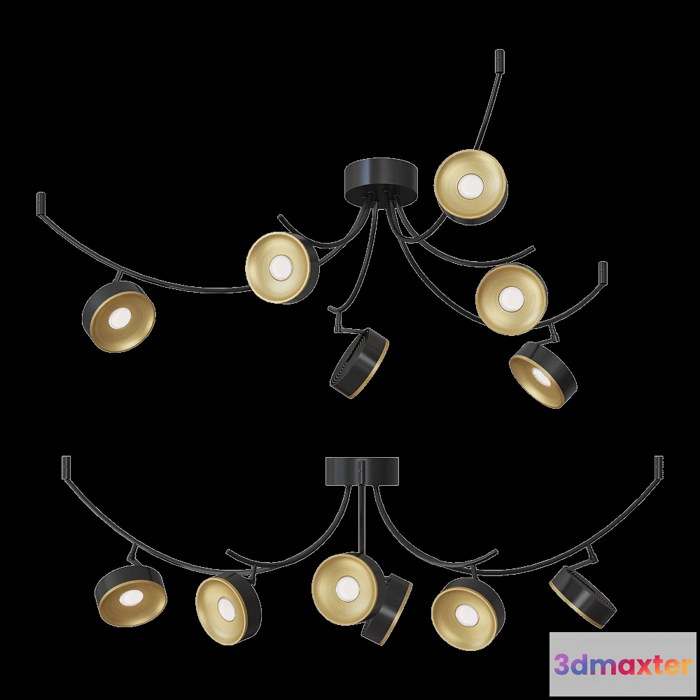 1651366 - Odeon Light - Chandelier Fineca 381242CL 3D Max