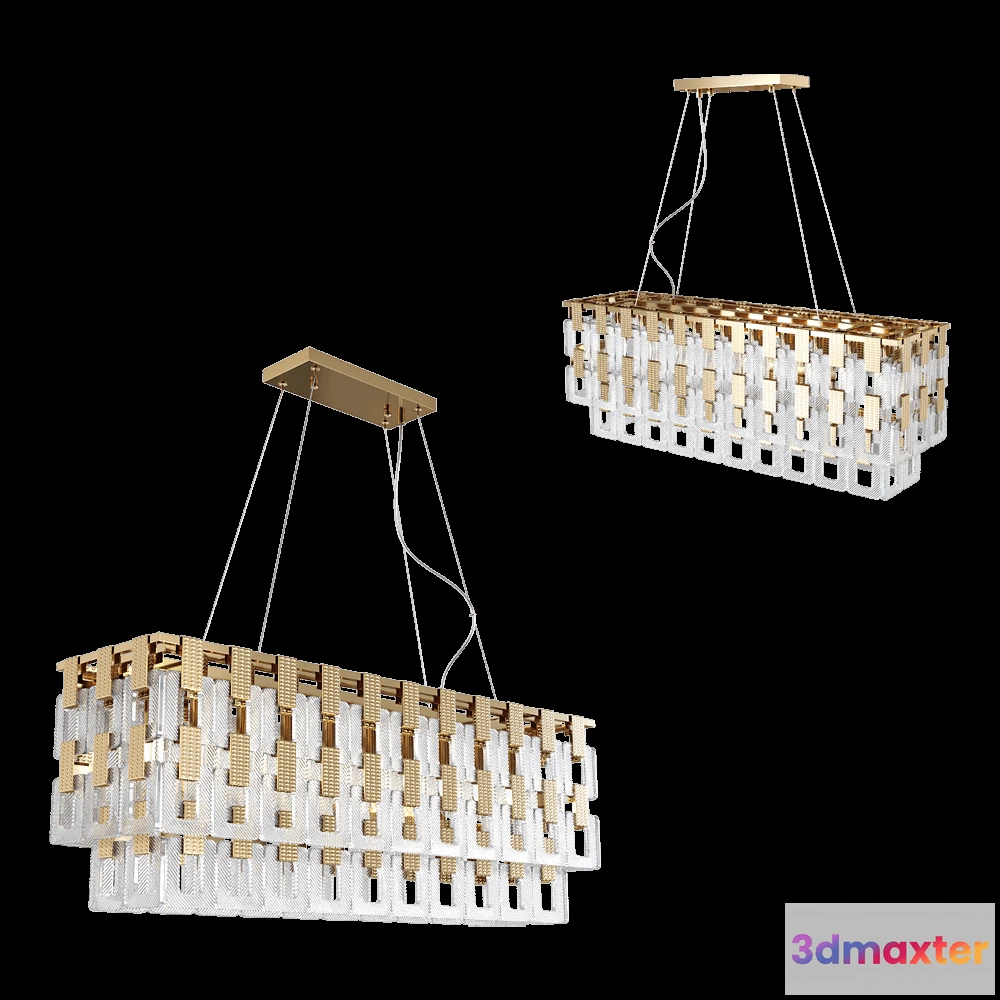 1651382 - Odeon Light - Pendant lamp Buckle 498910 3D Max