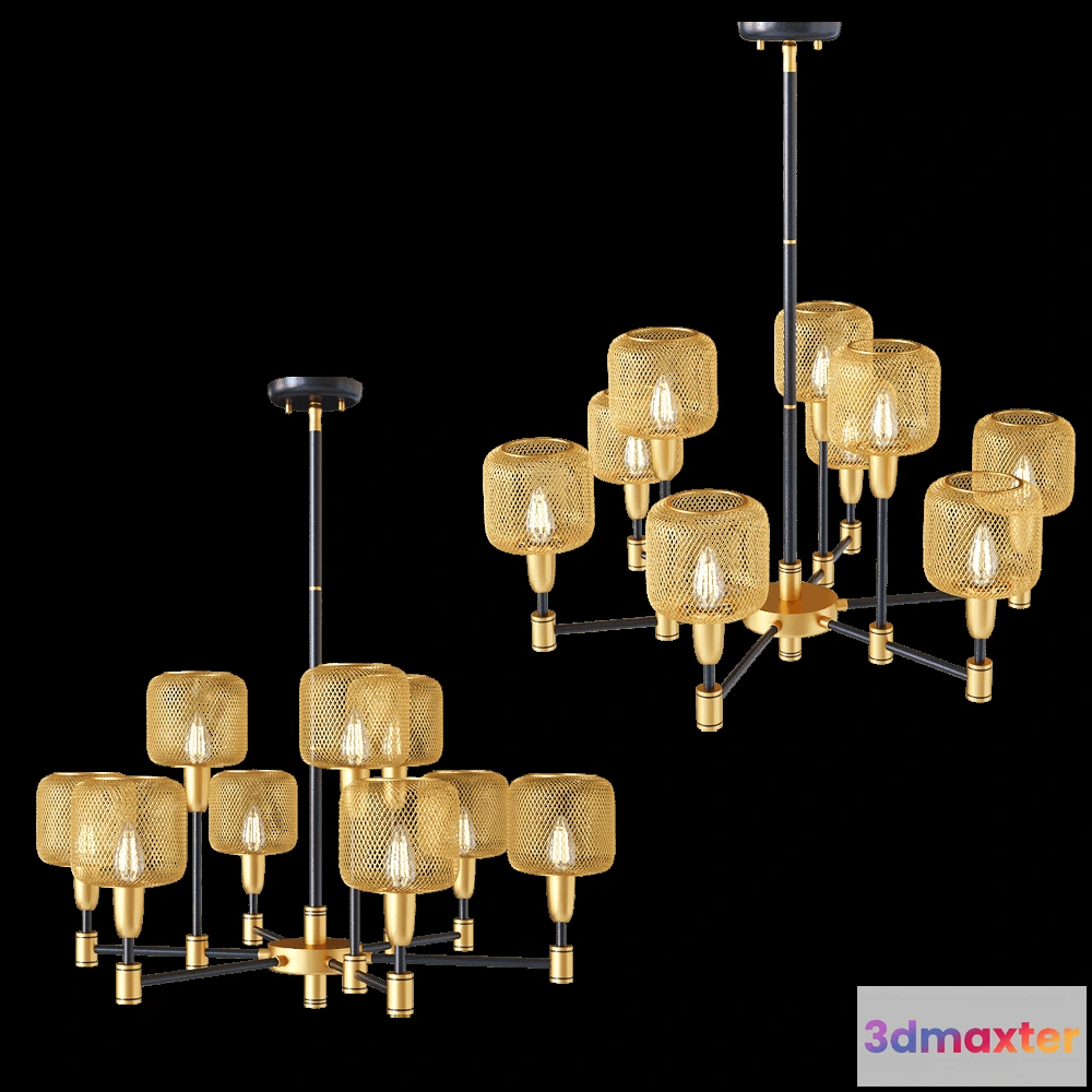 1651430 - Odeon Light - Chandelier Lecola 49759 3D Max