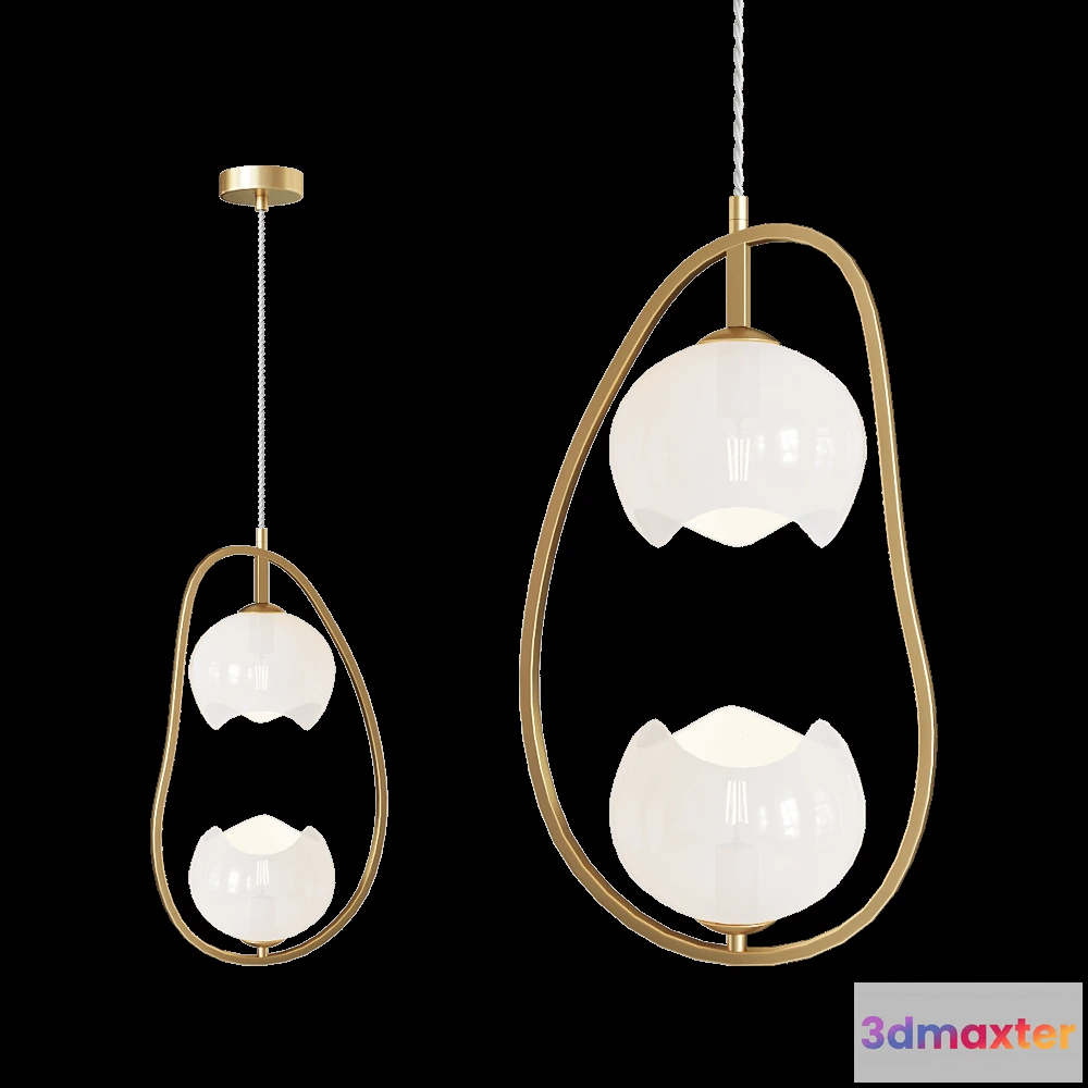 1651520 - Odeon Light - Pendant lamp Waterlily 48732 3D Max