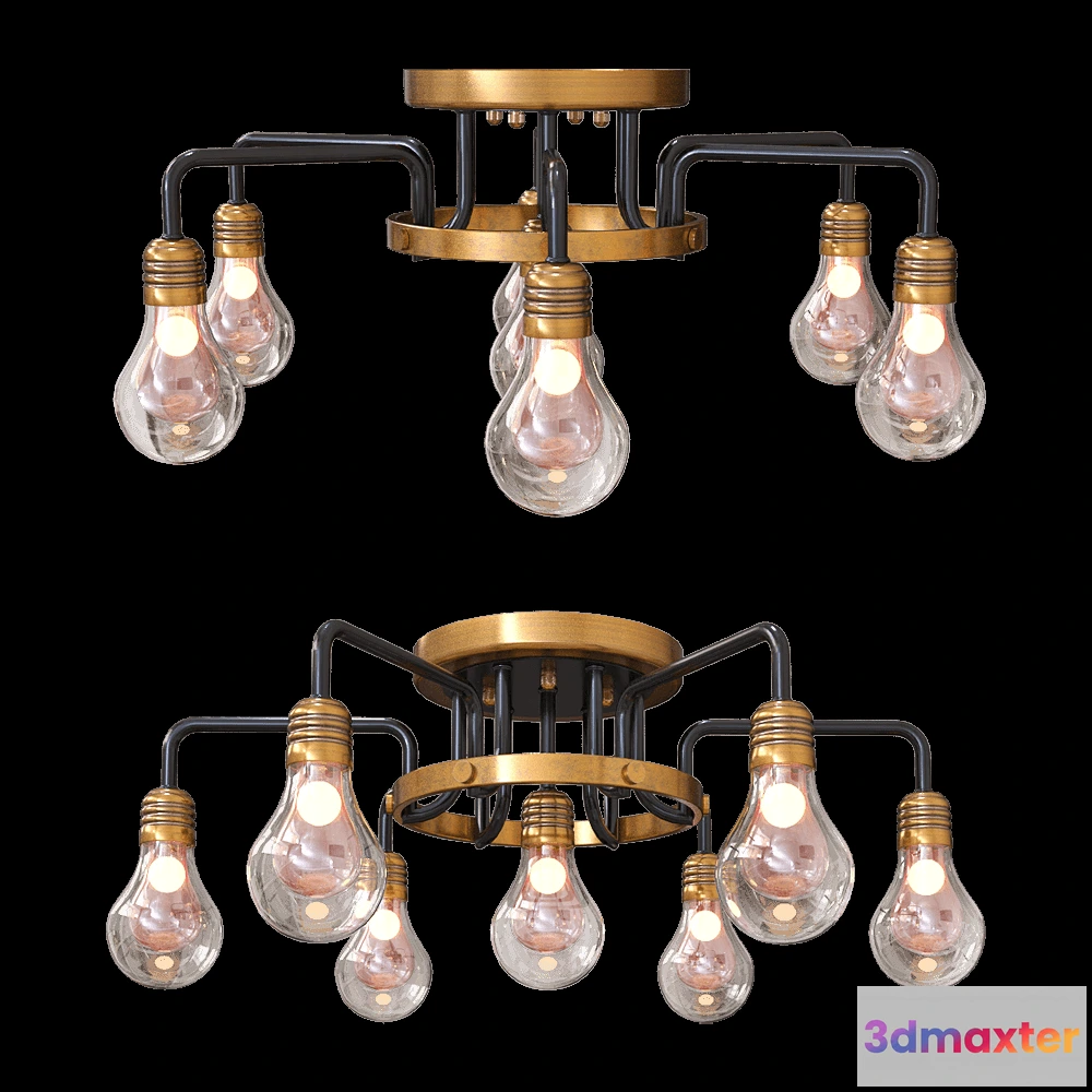 1651538 - Odeon Light - Chandelier Alonzo 39837C 3D Max