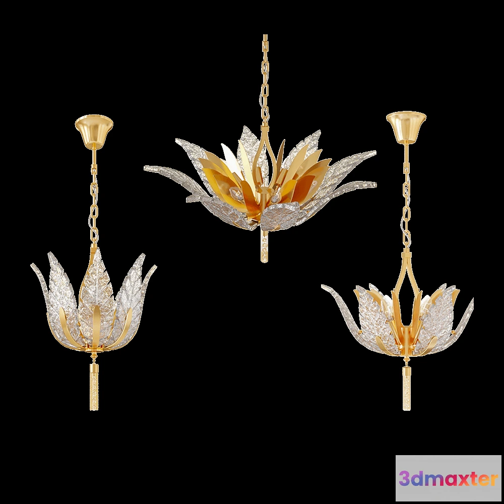 1651560 - Odeon Light - Chandelier Floweri 4838 3D Max