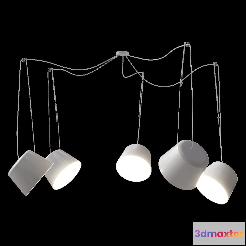 1651590 - Ole lighting - Pendant lamp SENTO  5 lampshades 3D Max