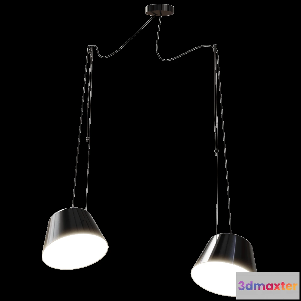 1651614 - Ole lighting - Pendant lamp Sento - with 2 spotlights 3D Max