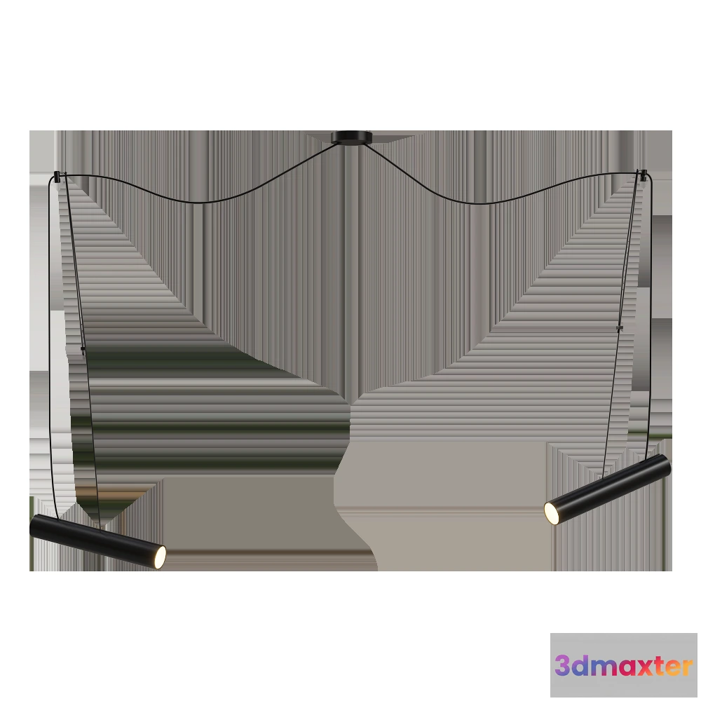 1651654 - Ole lighting - Pendant lamp PEPO with 2 spotlights GU10 3D Max