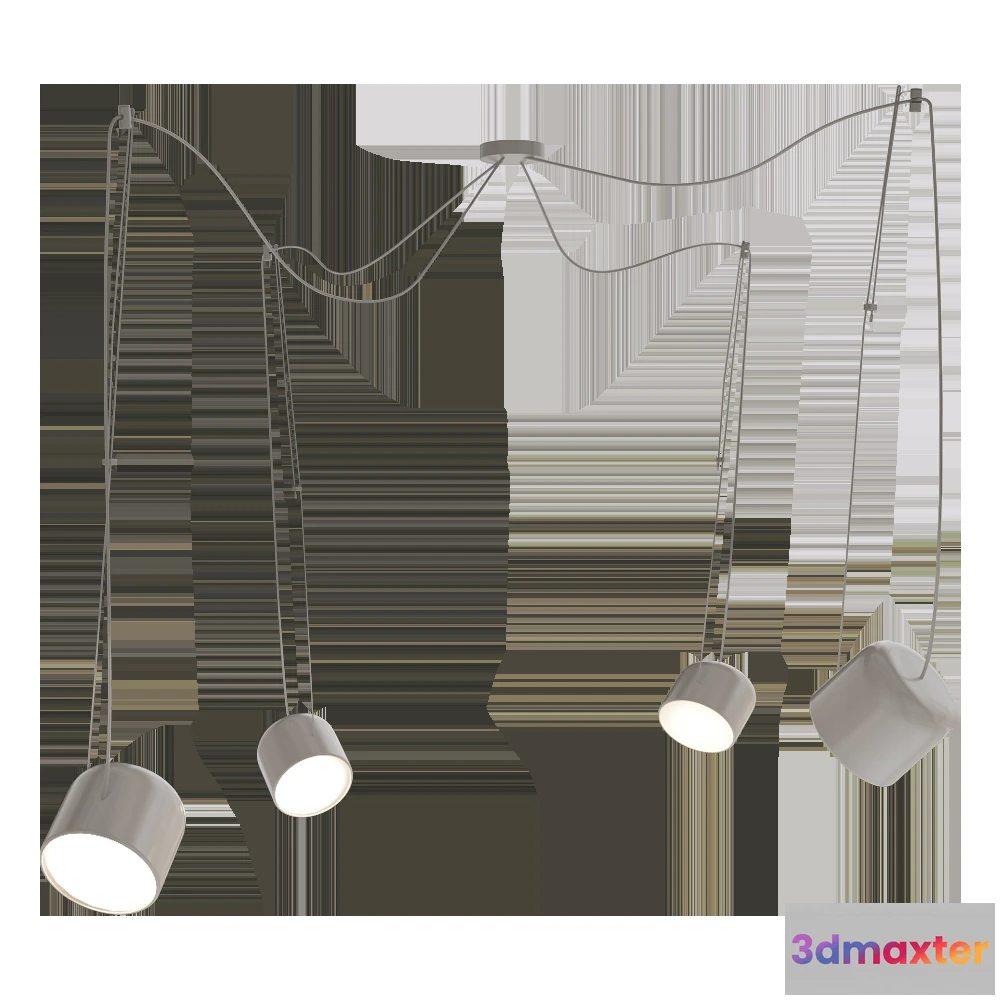 1651666 - Ole lighting - Pendant lamp PACO 4 lampshades 3D Max