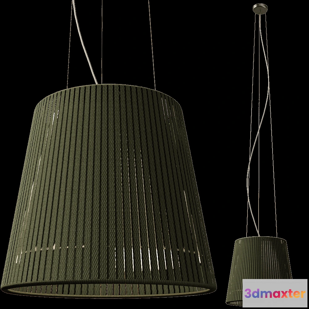 1651678 - Ole lighting - Ceiling lamp DRUM 50 CM green 3D Max