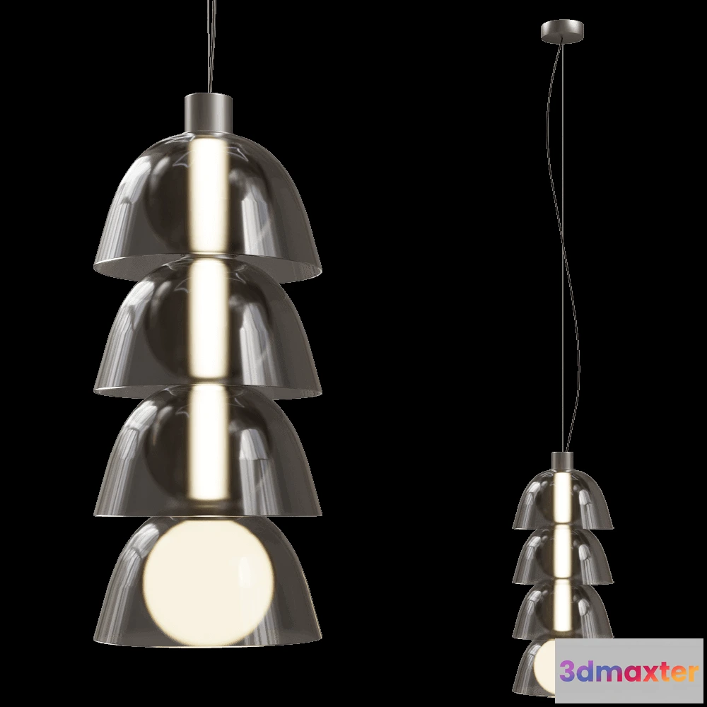 1651798 - PENTA - Pendant lamp Gems Tall 3 D30 A 3D Max