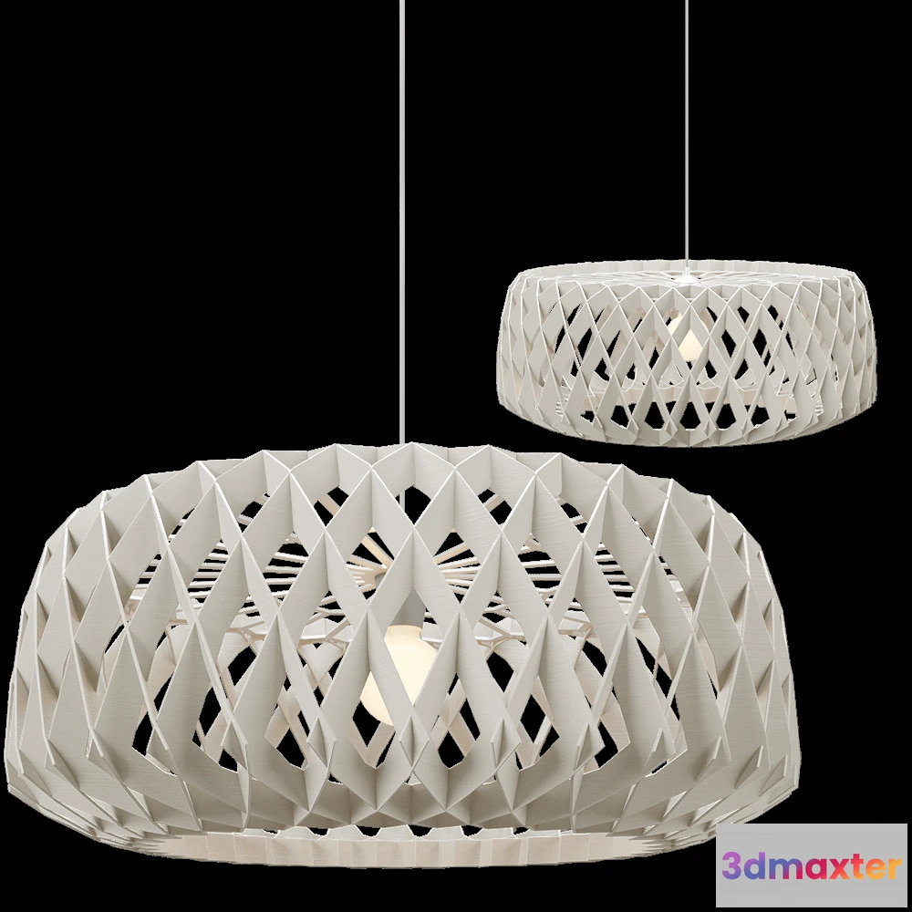 1651898 - Pilke  - Pendant lamp Signature 80 white 3D Max