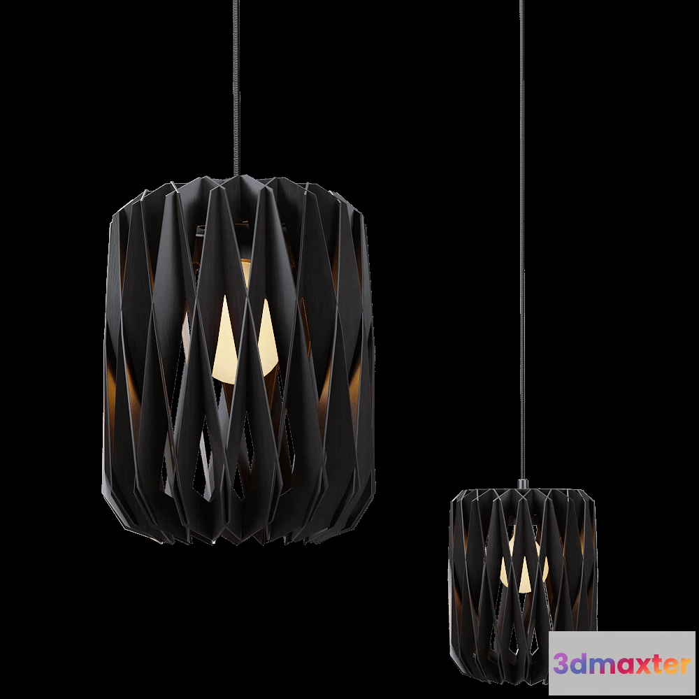1651904 - Pilke  - Pendant lamp Pilke Signature 18 black 3D Max