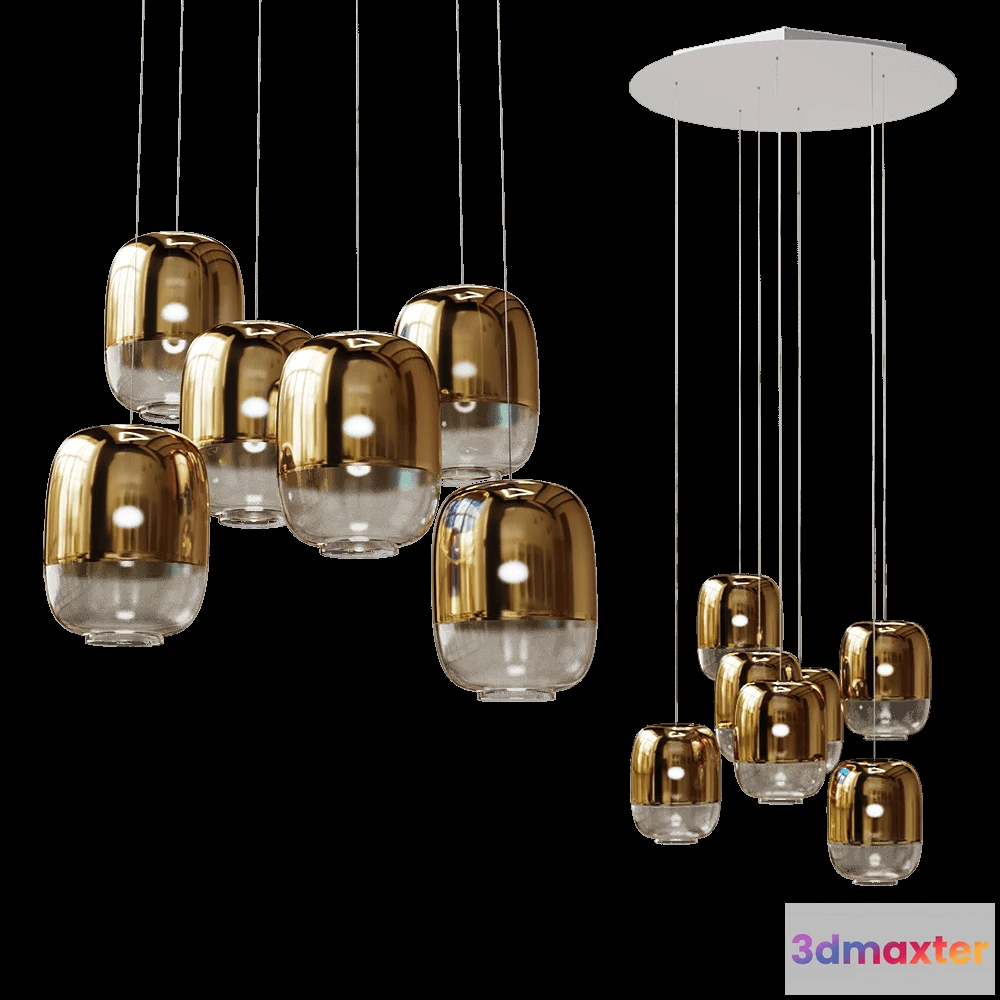 1651998 - Prandina - Pendant lamp Gong mini 3D Max