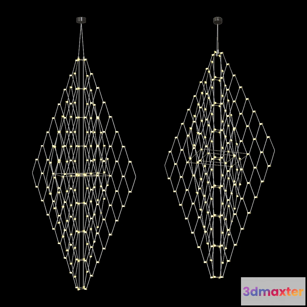 1652198 - SPATIAL - Chandelier DIAMOND 3D Max