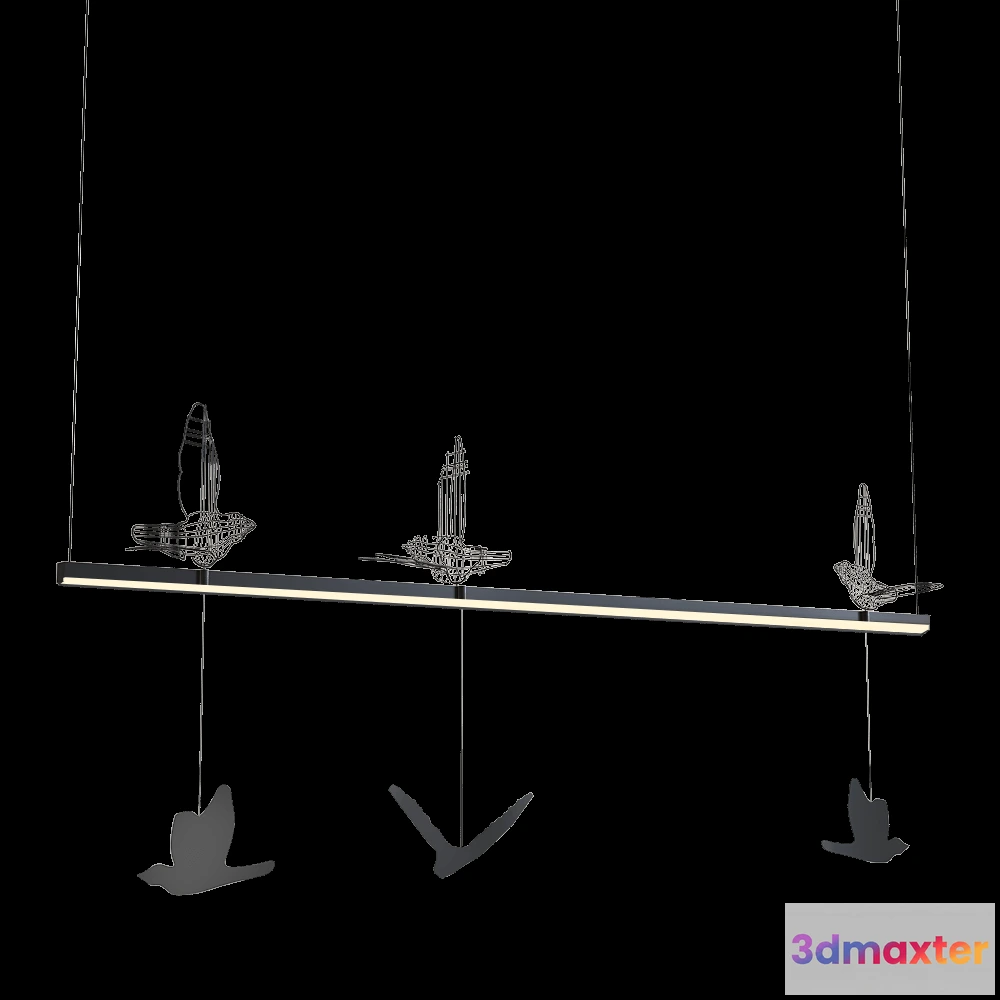 1652636 - SVITANOK - Pendant lamp Flight shadows linear 3D Max