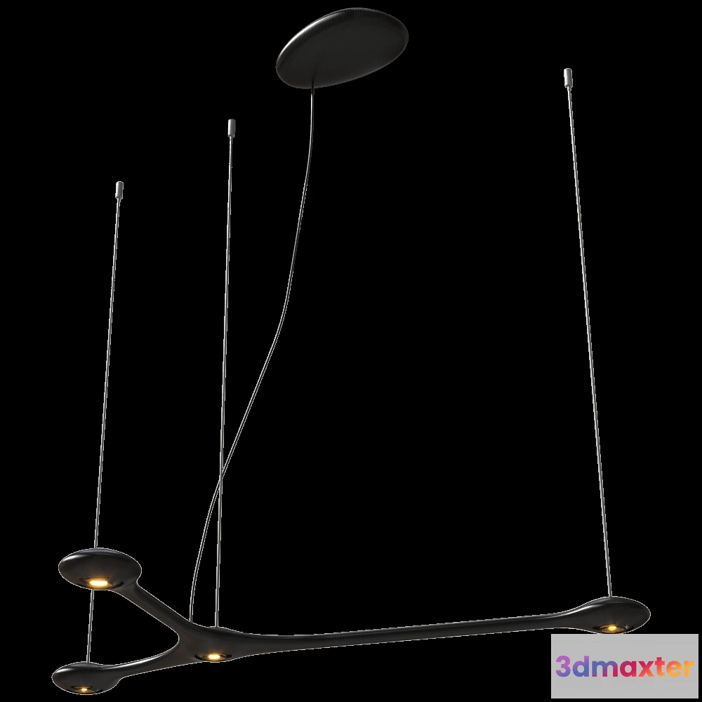 1652708 - Tokio. - Pendant lamp Carbon standart  sizes 3D Max