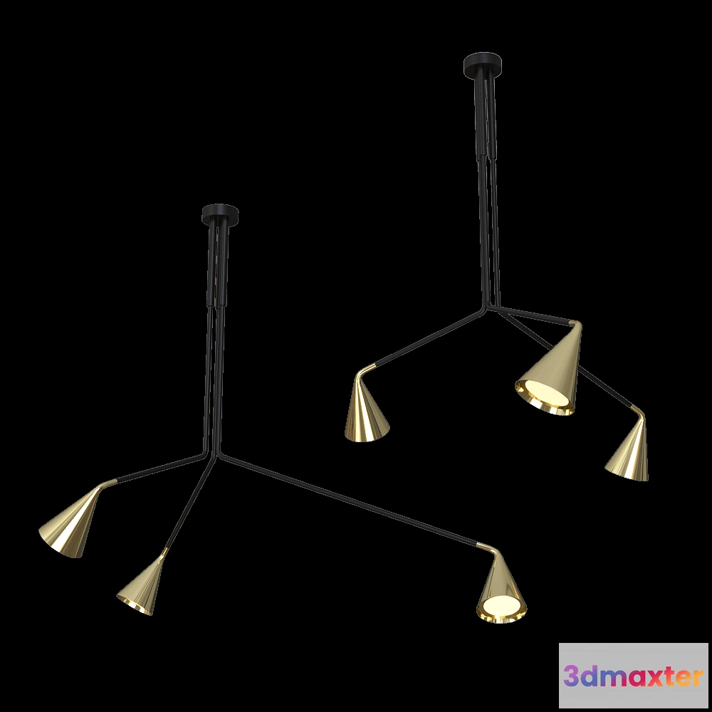 1652728 - TOOY  - Ceiling lamp Gordon 561.13abc 3D Max
