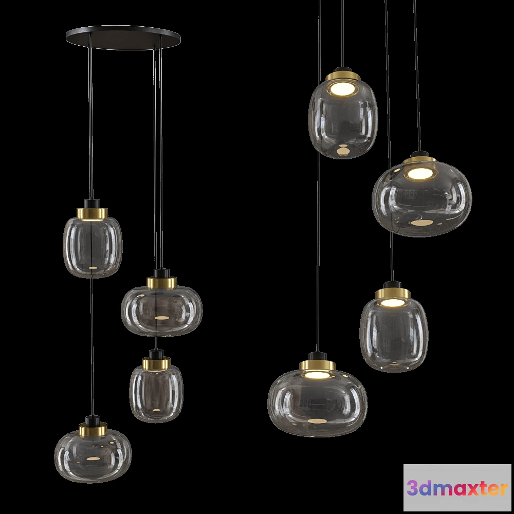 1652770 - TOOY  - Ceiling lamp Legier 557.14 3D Max