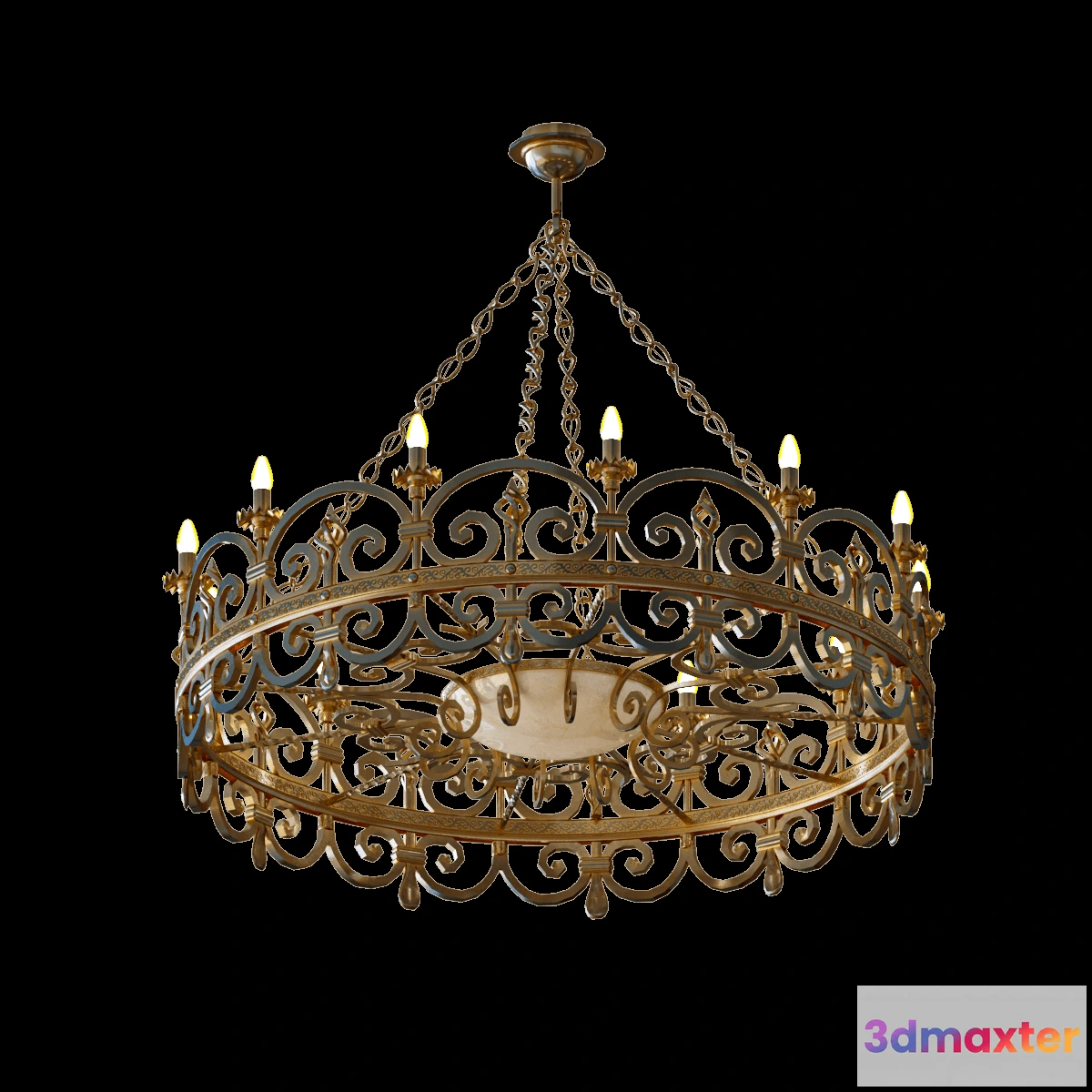 1653230 - lighting - Chandelier Forged 3D Max