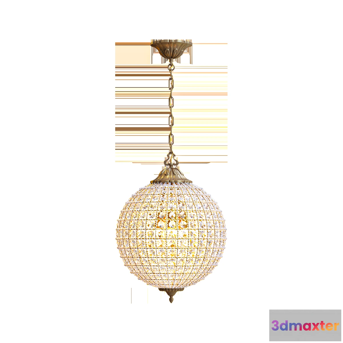 1653242 - lighting - Alcazar crystal chandelier CH054-3-VBN 3D Max