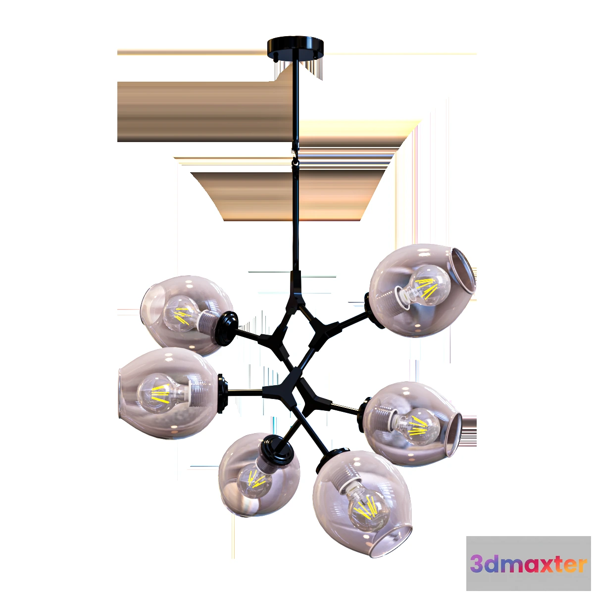 1653320 - lighting - Ceiling lamp Favourite Bolos 1742-6P 3D Max