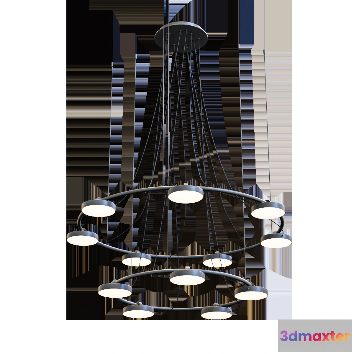 1653330 - lighting - Pendant chandelier Estiluz Aro 3542 3D Max