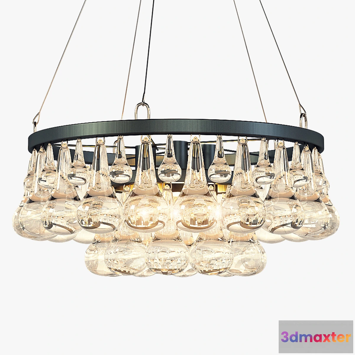 1653356 - lighting - Arctic Pearl Round chandelier 4 3D Max