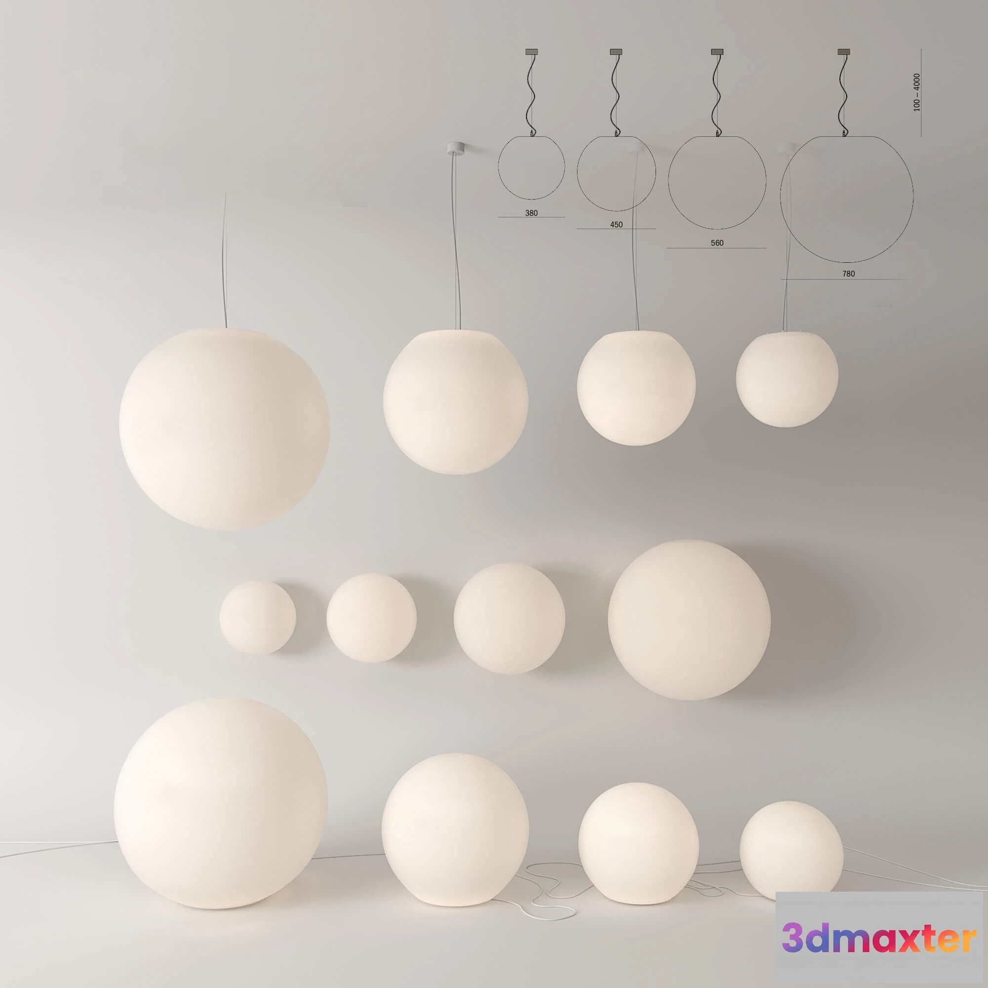 1653380 - lighting - Bola lamps collection 5 3D Max